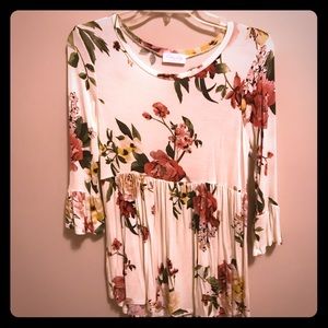 Pink Lilly flowy floral top
